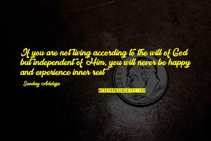 Happy God Quotes By Sunday Adelaja: If you are not living according to the