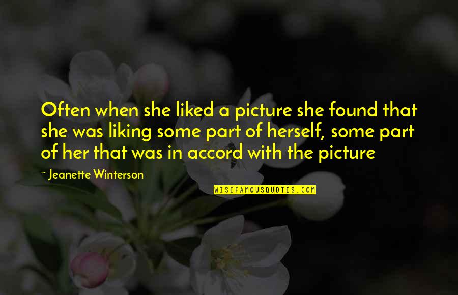 Happy Hari Raya Quotes By Jeanette Winterson: Often when she liked a picture she found Happy Hari Raya Quotes By Jeanette Winterson: Often when she liked a picture she found