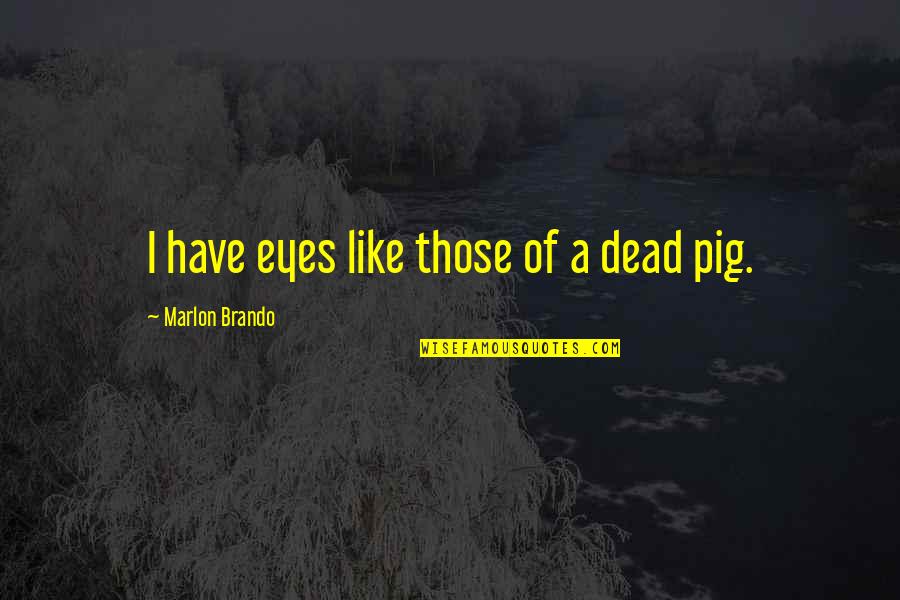 Happy Independence Day Of Pakistan Quotes By Marlon Brando: I have eyes like those of a dead Happy Independence Day Of Pakistan Quotes By Marlon Brando: I have eyes like those of a dead