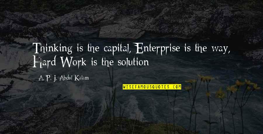 Happy Jummah Mubarak Quotes By A. P. J. Abdul Kalam: Thinking is the capital, Enterprise is the way, Happy Jummah Mubarak Quotes By A. P. J. Abdul Kalam: Thinking is the capital, Enterprise is the way,