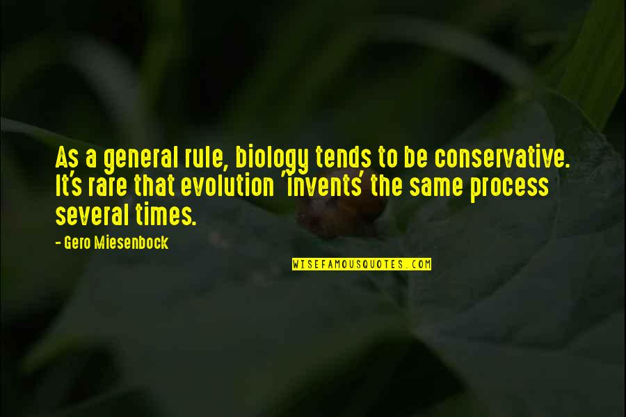 Happy Lent Season Quotes By Gero Miesenbock: As a general rule, biology tends to be