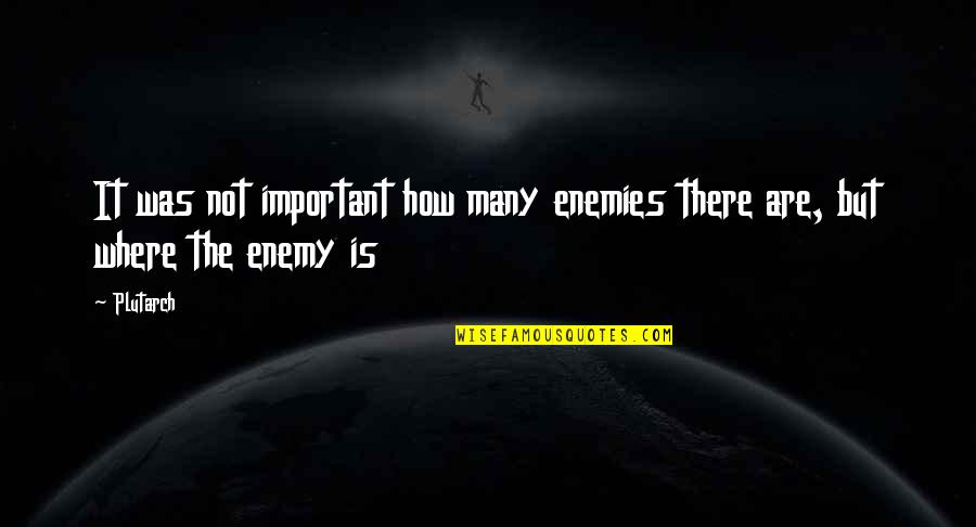 Happy Love Monthsary Quotes By Plutarch: It was not important how many enemies there