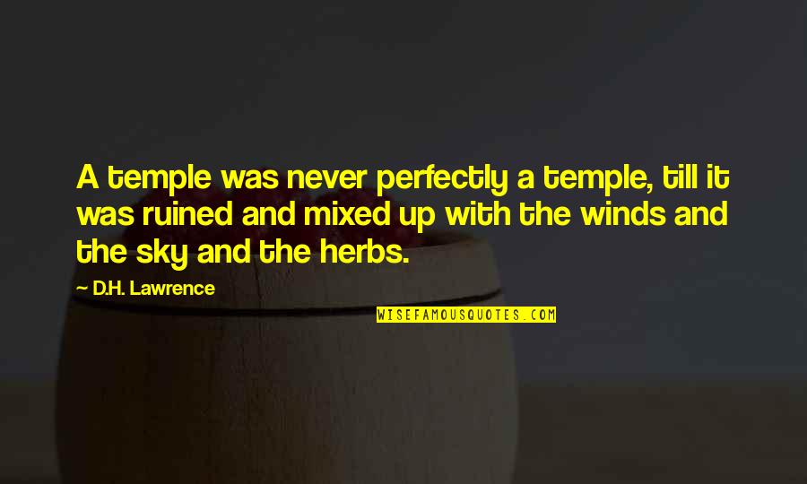Happy Mothers Day Single Mom Quotes By D.H. Lawrence: A temple was never perfectly a temple, till