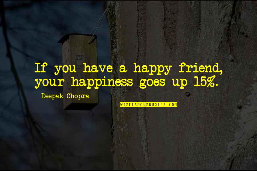 Happy My Friend Quotes By Deepak Chopra: If you have a happy friend, your happiness