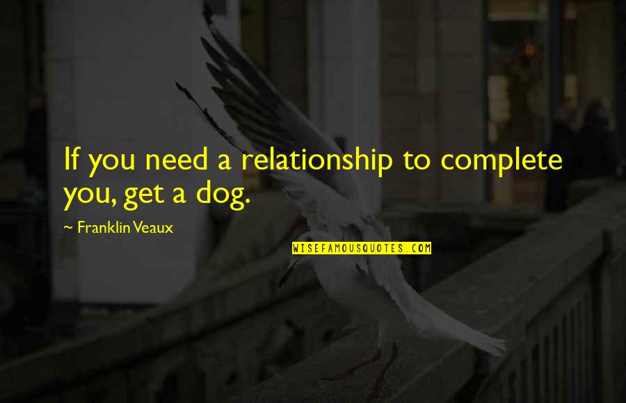Happy New Year Music Quotes By Franklin Veaux: If you need a relationship to complete you,