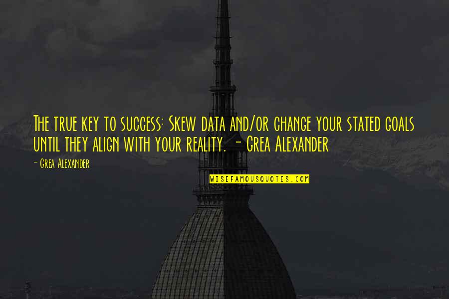 Happy Sembreak Quotes By Grea Alexander: The true key to success: Skew data and/or