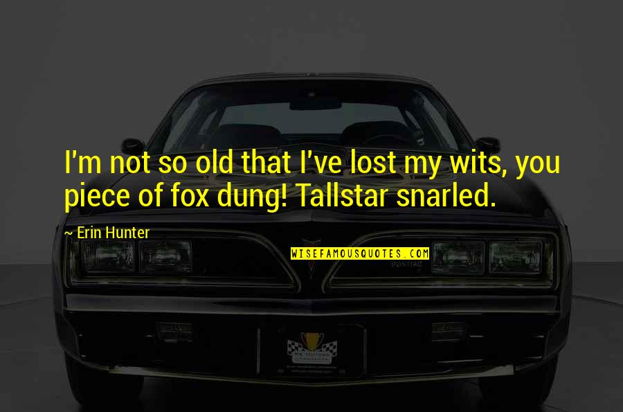 Happy Talking To You Quotes By Erin Hunter: I'm not so old that I've lost my