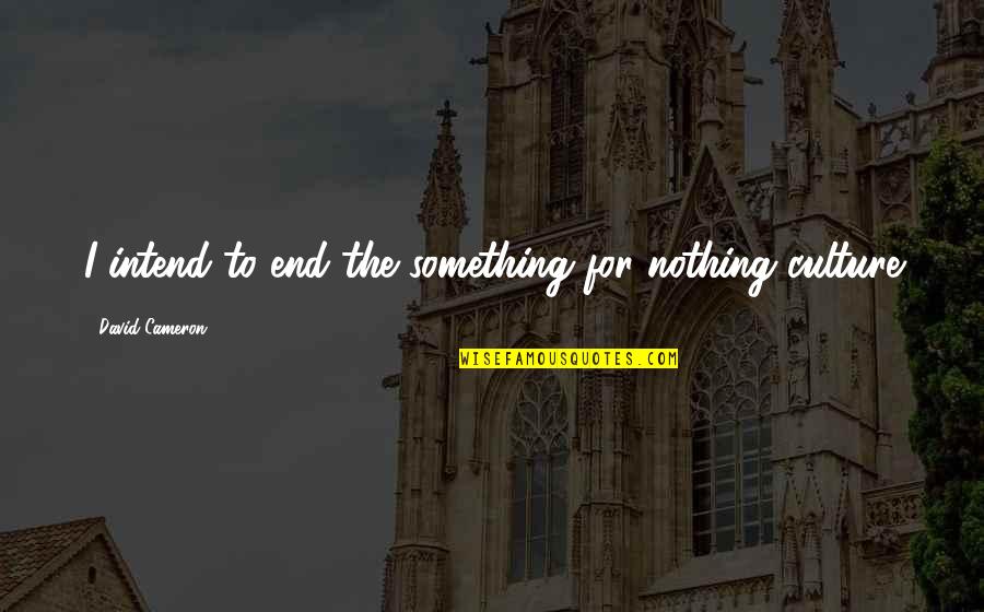 Happy Thanksgiving Images And Quotes By David Cameron: I intend to end the something for nothing