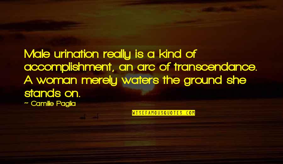 Happy To Miss Someone Quotes By Camille Paglia: Male urination really is a kind of accomplishment,