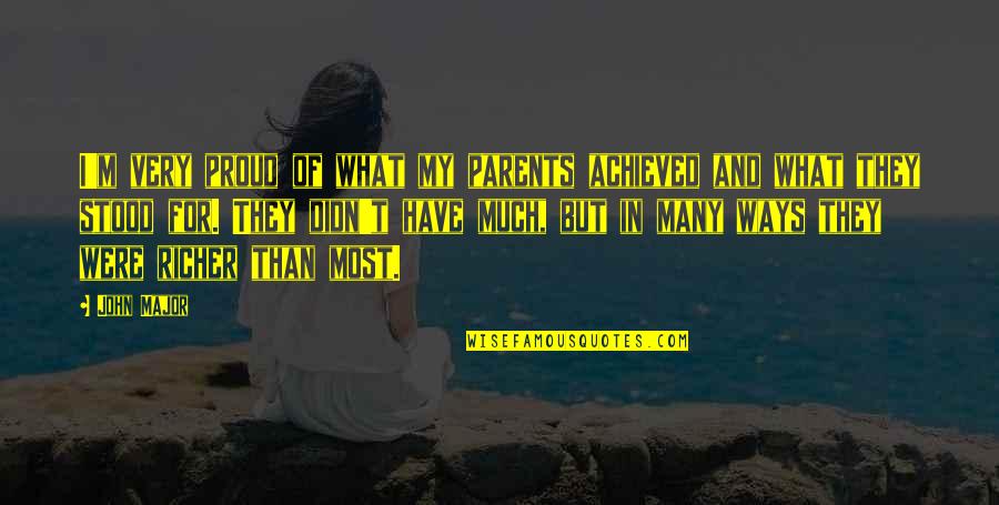 Harami Dost Quotes By John Major: I'm very proud of what my parents achieved Harami Dost Quotes By John Major: I'm very proud of what my parents achieved