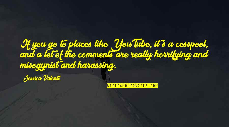 Harassing Quotes By Jessica Valenti: If you go to places like YouTube, it's