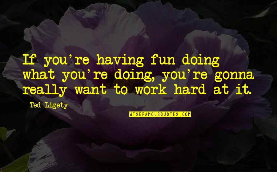 Hard Fun Quotes By Ted Ligety: If you're having fun doing what you're doing,