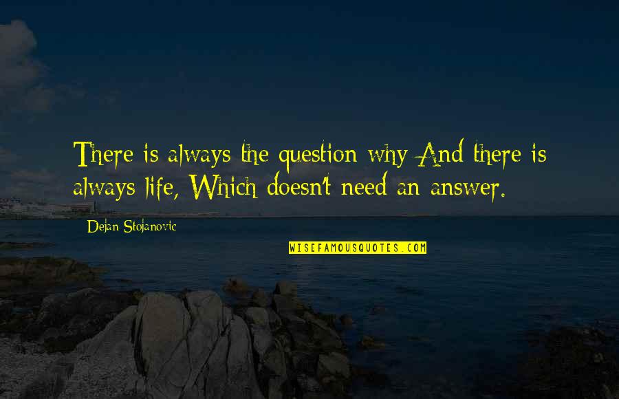 Hard Headed Son Quotes By Dejan Stojanovic: There is always the question why And there