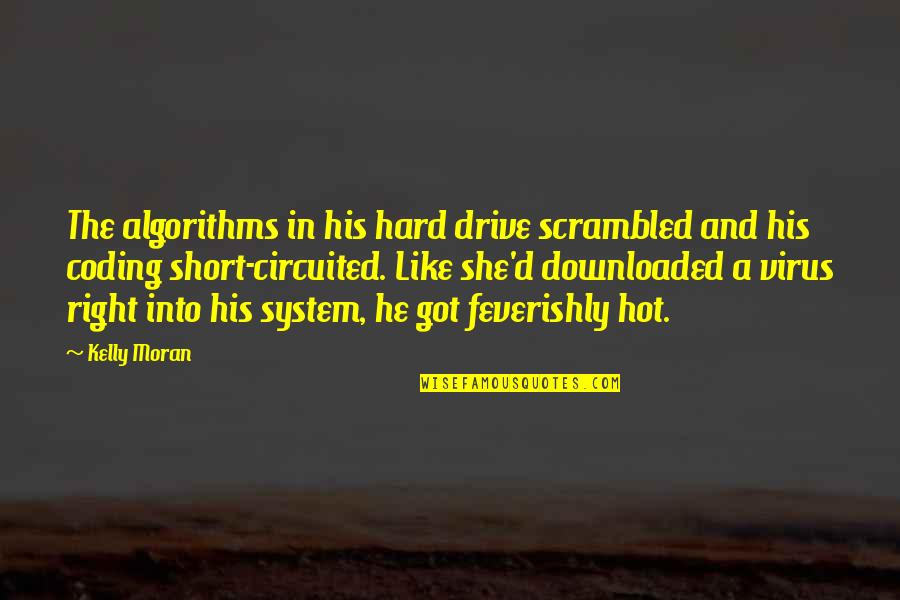 Hard Kiss Quotes By Kelly Moran: The algorithms in his hard drive scrambled and