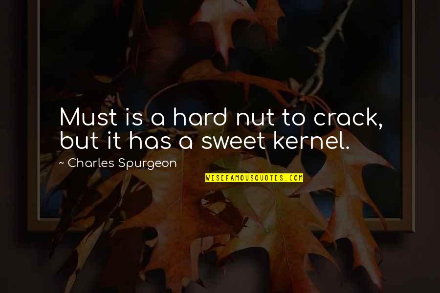 Hard Nut Quotes By Charles Spurgeon: Must is a hard nut to crack, but Hard Nut Quotes By Charles Spurgeon: Must is a hard nut to crack, but