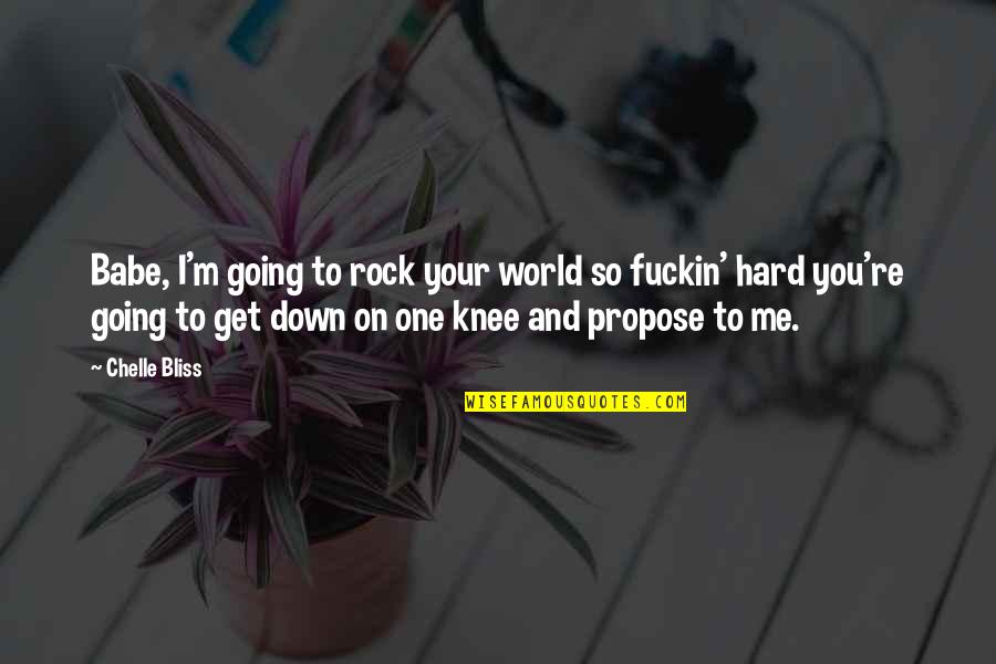 Hard Rock Quotes By Chelle Bliss: Babe, I'm going to rock your world so