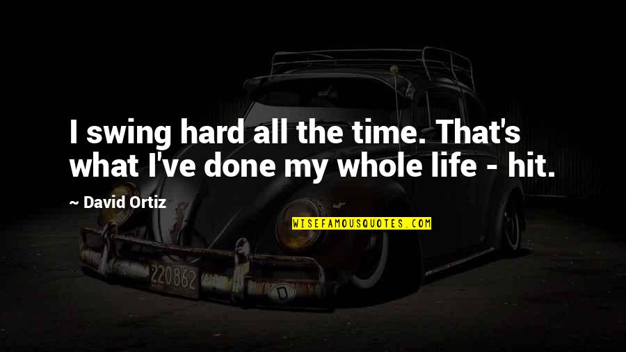 Hard Time Of Life Quotes By David Ortiz: I swing hard all the time. That's what