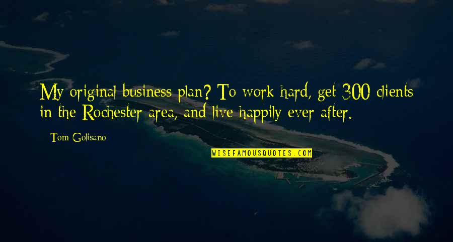 Hard To Get Over Quotes By Tom Golisano: My original business plan? To work hard, get