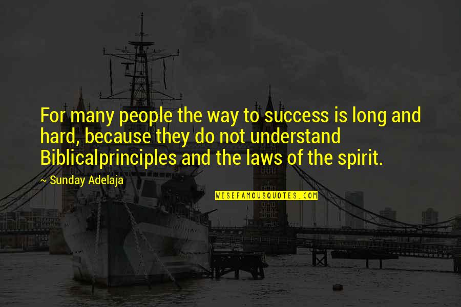 Hard Way To Success Quotes By Sunday Adelaja: For many people the way to success is