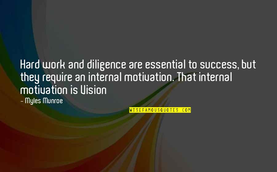 Hard Work And Diligence Quotes By Myles Munroe: Hard work and diligence are essential to success,