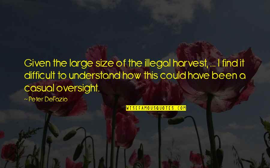 Hardakers Quotes By Peter DeFazio: Given the large size of the illegal harvest, Hardakers Quotes By Peter DeFazio: Given the large size of the illegal harvest,