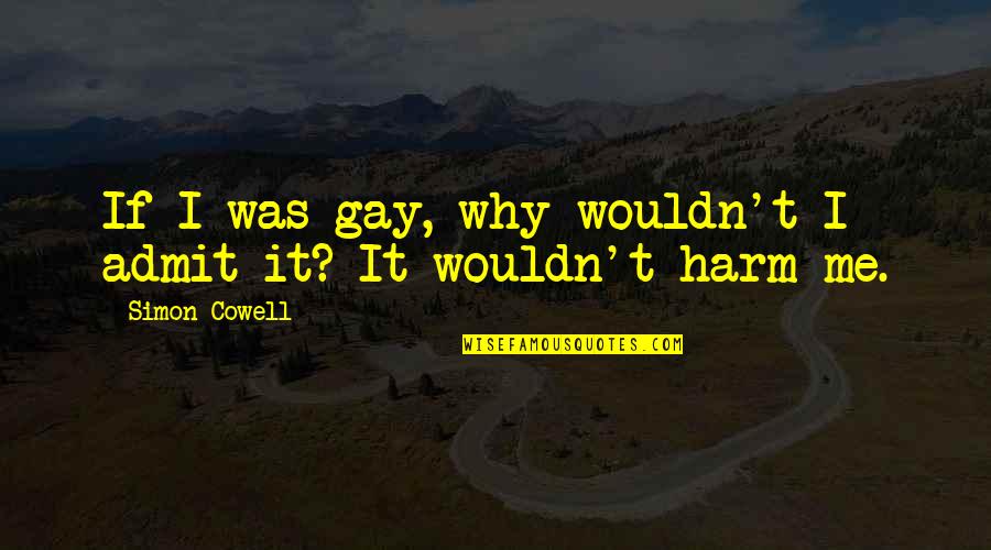 Hardegg Hrad Quotes By Simon Cowell: If I was gay, why wouldn't I admit