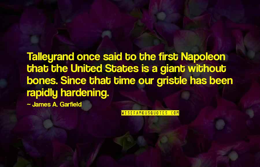 Hardening Up Quotes By James A. Garfield: Talleyrand once said to the first Napoleon that