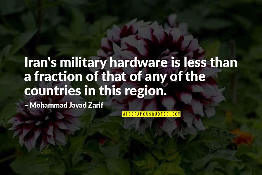 Hardware Quotes By Mohammad Javad Zarif: Iran's military hardware is less than a fraction