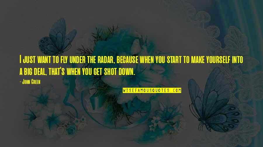 Hardwordk Quotes By John Green: I just want to fly under the radar,