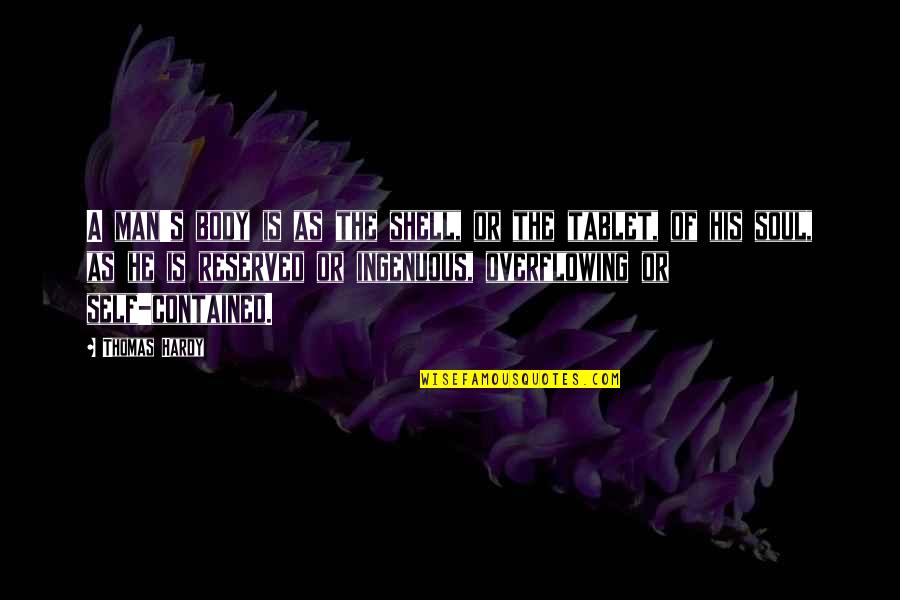 Hardy S Quotes By Thomas Hardy: A man's body is as the shell, or