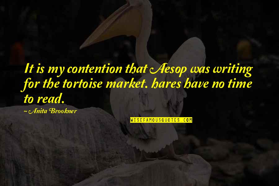 Hares Quotes By Anita Brookner: It is my contention that Aesop was writing