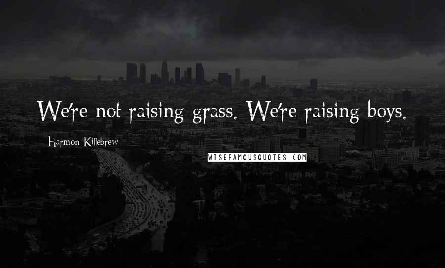 Harmon Killebrew quotes: We're not raising grass. We're raising boys.