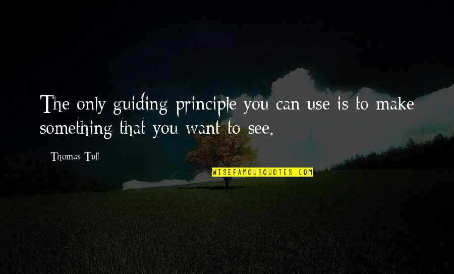 Harmonie Harry Quotes By Thomas Tull: The only guiding principle you can use is
