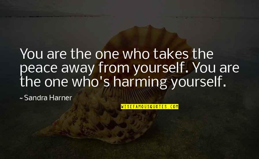 Harner Quotes By Sandra Harner: You are the one who takes the peace