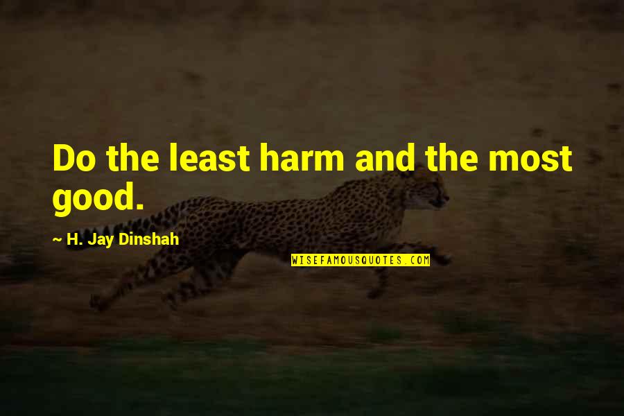 Haroula Vranas Quotes By H. Jay Dinshah: Do the least harm and the most good.