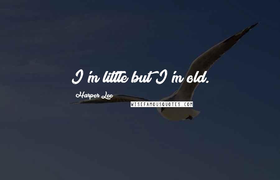 Harper Lee quotes: I'm little but I'm old.