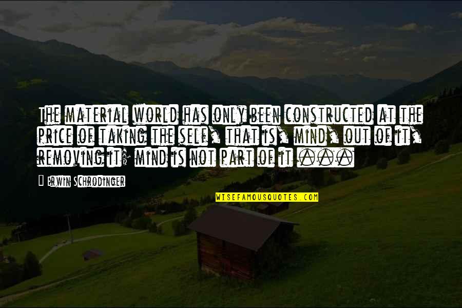 Harpist Quotes By Erwin Schrodinger: The material world has only been constructed at