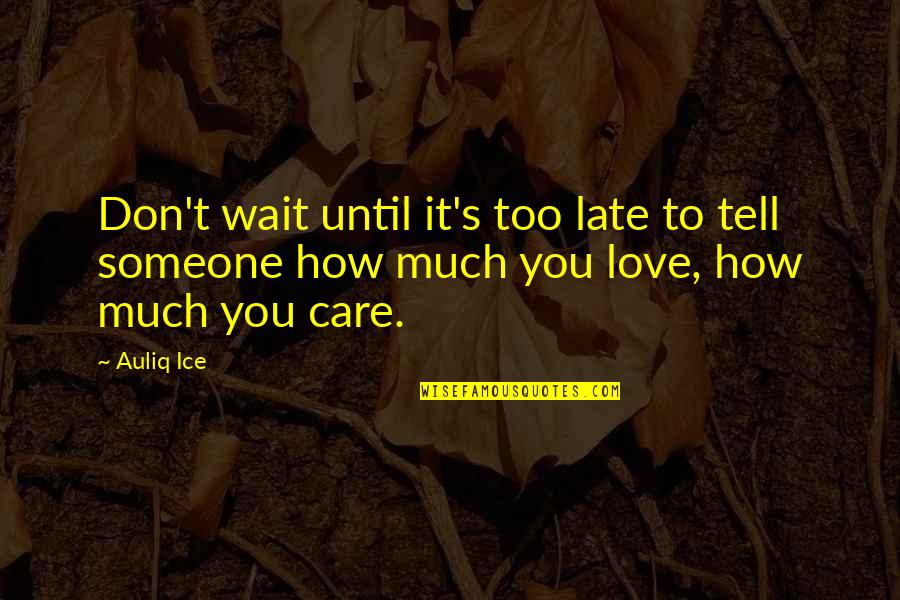 Harquail Hardware Quotes By Auliq Ice: Don't wait until it's too late to tell