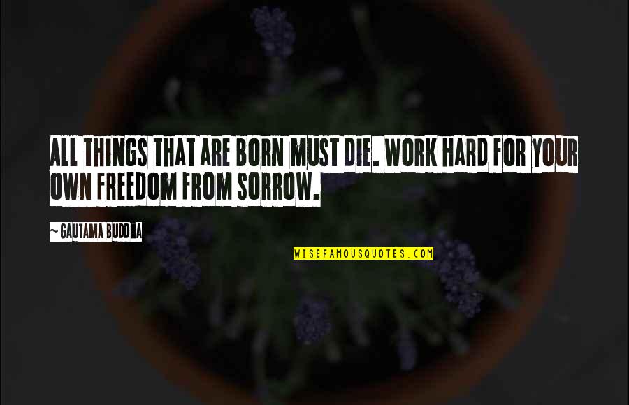 Harrersuli Quotes By Gautama Buddha: All things that are born must die. Work