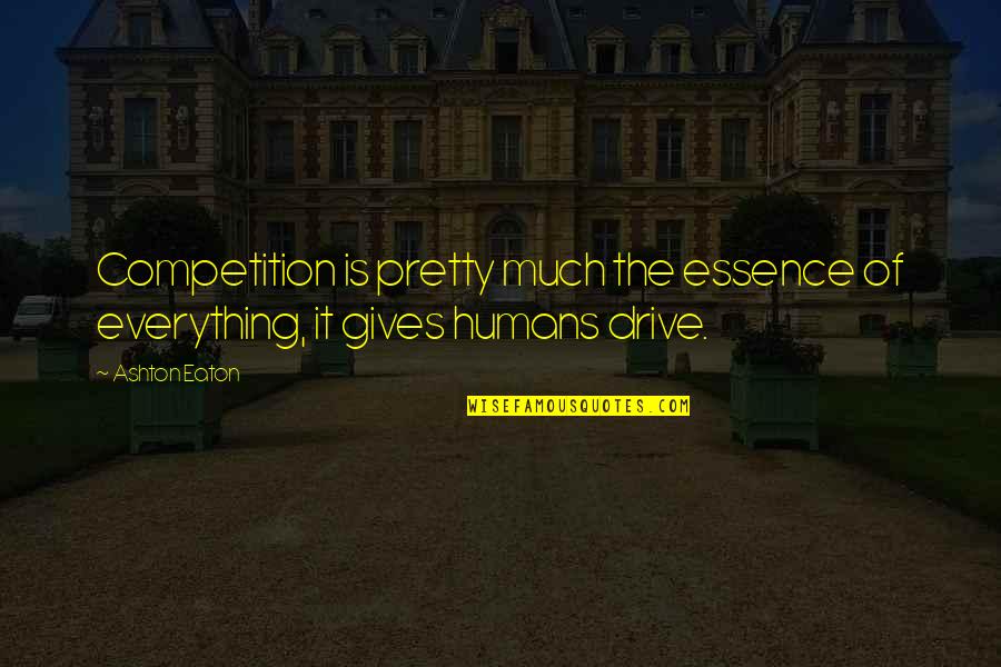 Harriers Acrobatic Gymnastics Quotes By Ashton Eaton: Competition is pretty much the essence of everything,