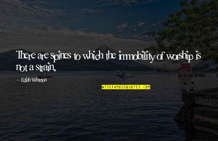 Harriet Braiker Quotes By Edith Wharton: There are spines to which the immobility of