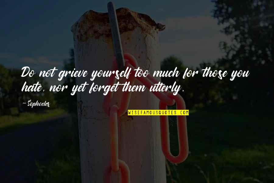 Harriott Road Quotes By Sophocles: Do not grieve yourself too much for those