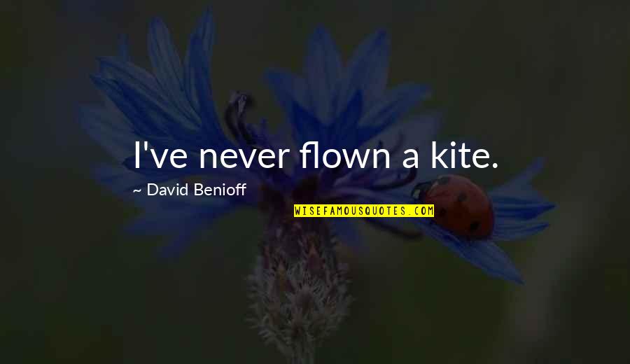 Harrison Gilbertson Quotes By David Benioff: I've never flown a kite. Harrison Gilbertson Quotes By David Benioff: I've never flown a kite.