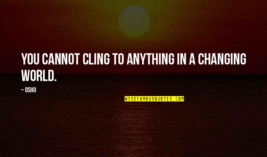 Harry Browne Libertarian Quotes By Osho: You cannot cling to anything in a changing