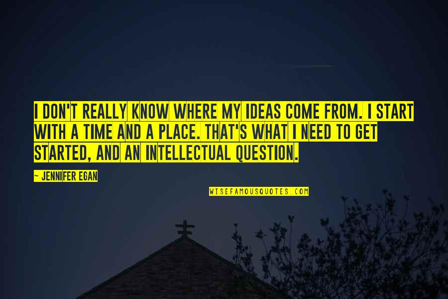 Harry Gruyaert Quotes By Jennifer Egan: I don't really know where my ideas come