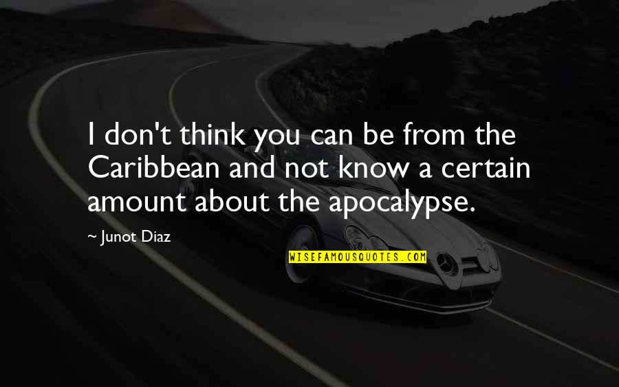 Harry Heck Quotes By Junot Diaz: I don't think you can be from the Harry Heck Quotes By Junot Diaz: I don't think you can be from the