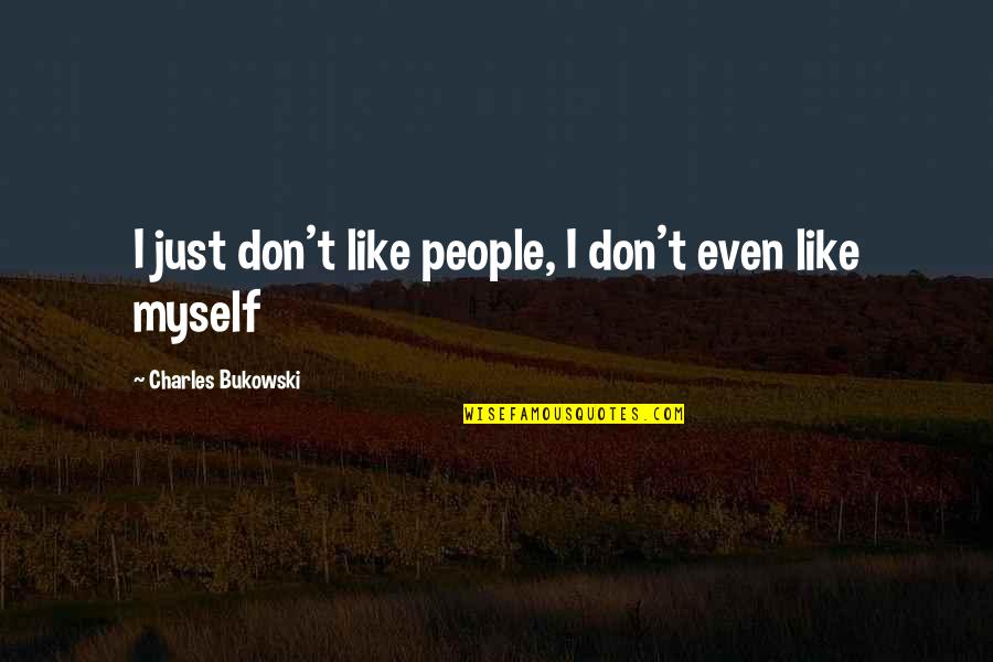 Harry Kessler Quotes By Charles Bukowski: I just don't like people, I don't even Harry Kessler Quotes By Charles Bukowski: I just don't like people, I don't even