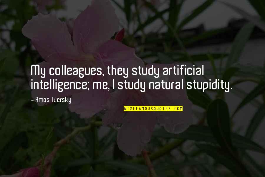Harry Potter Wall Quotes By Amos Tversky: My colleagues, they study artificial intelligence; me, I