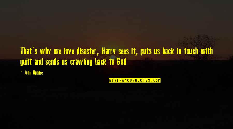 Harry S Quotes By John Updike: That's why we love disaster, Harry sees it,