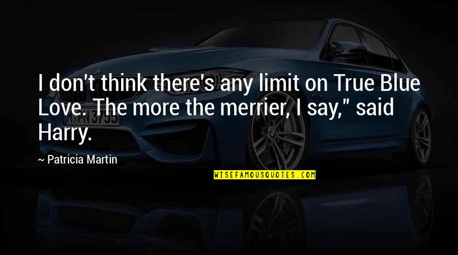 Harry S Quotes By Patricia Martin: I don't think there's any limit on True